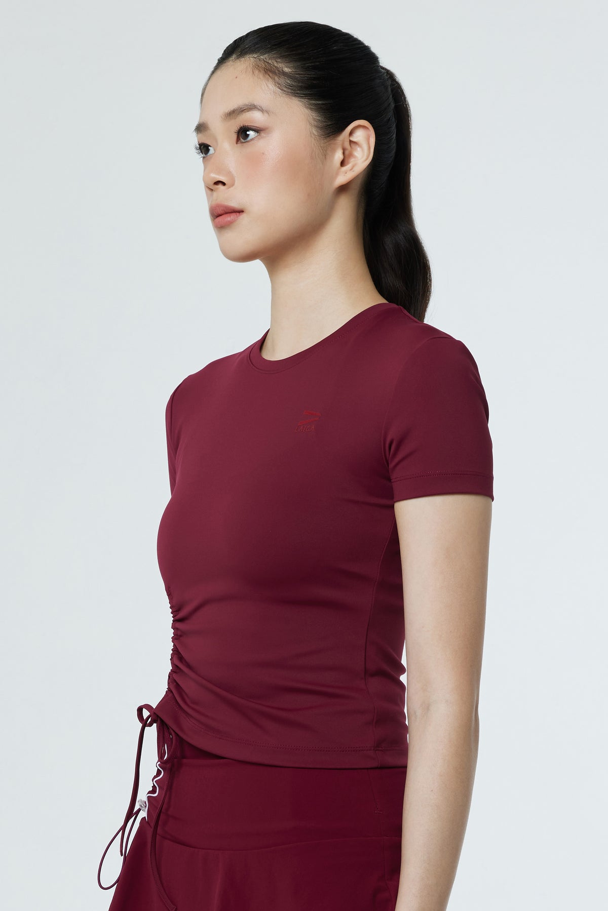 LAICA RUCHED TEE - WINE