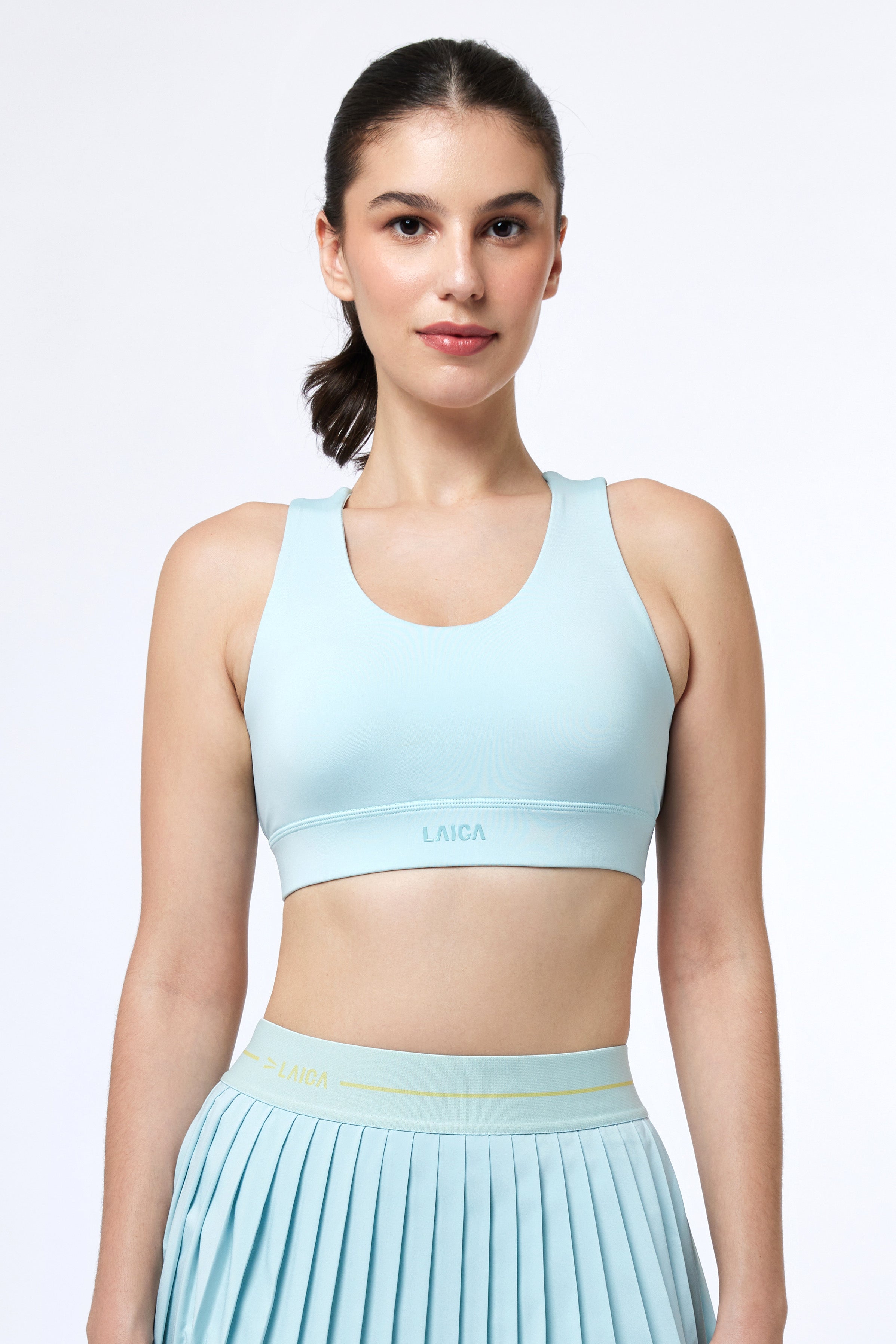 LAICA CROSS BACK BRA - MOODY BLUE