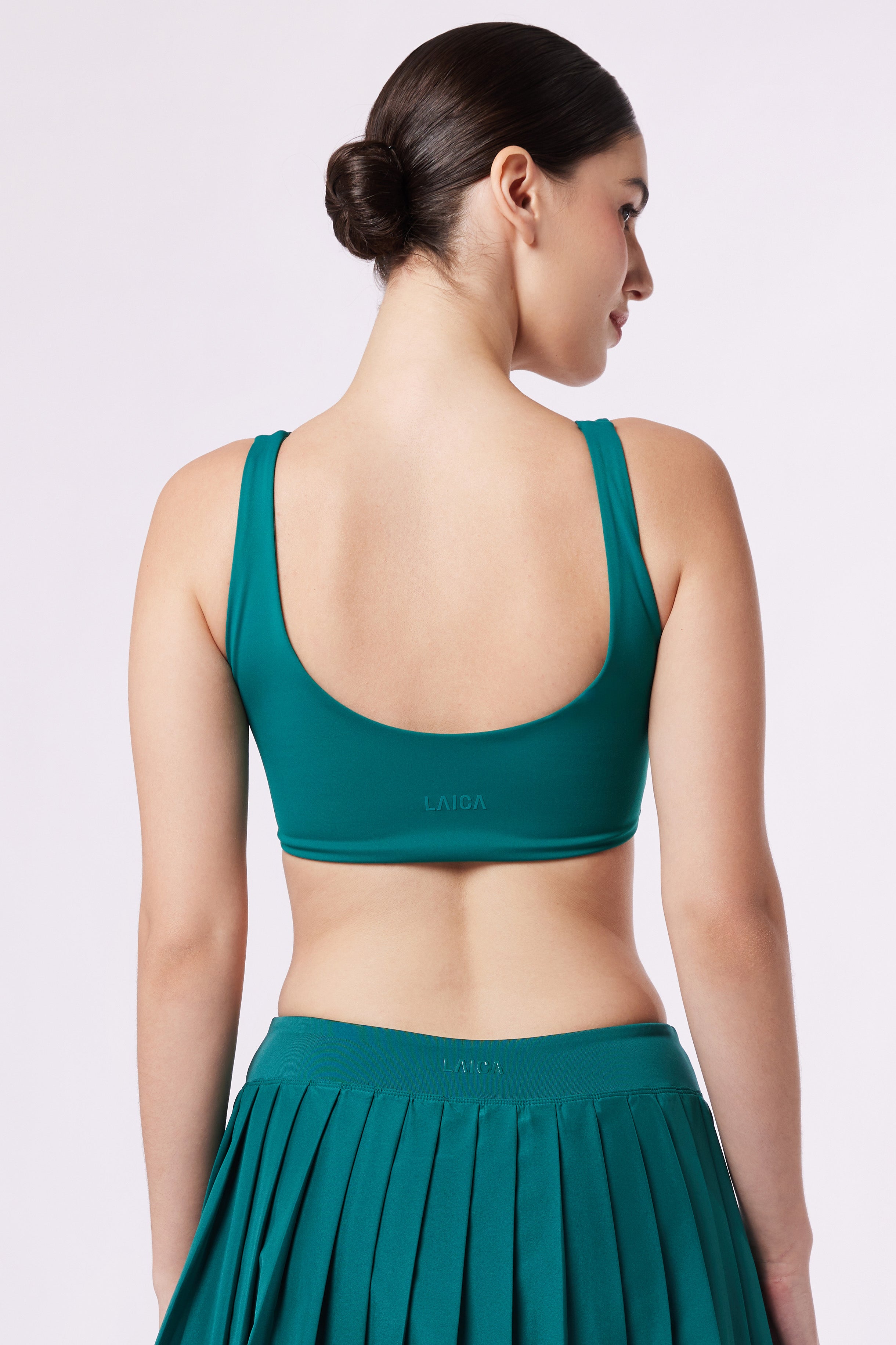 LAICA RUCHED BRA - DARK GREEN