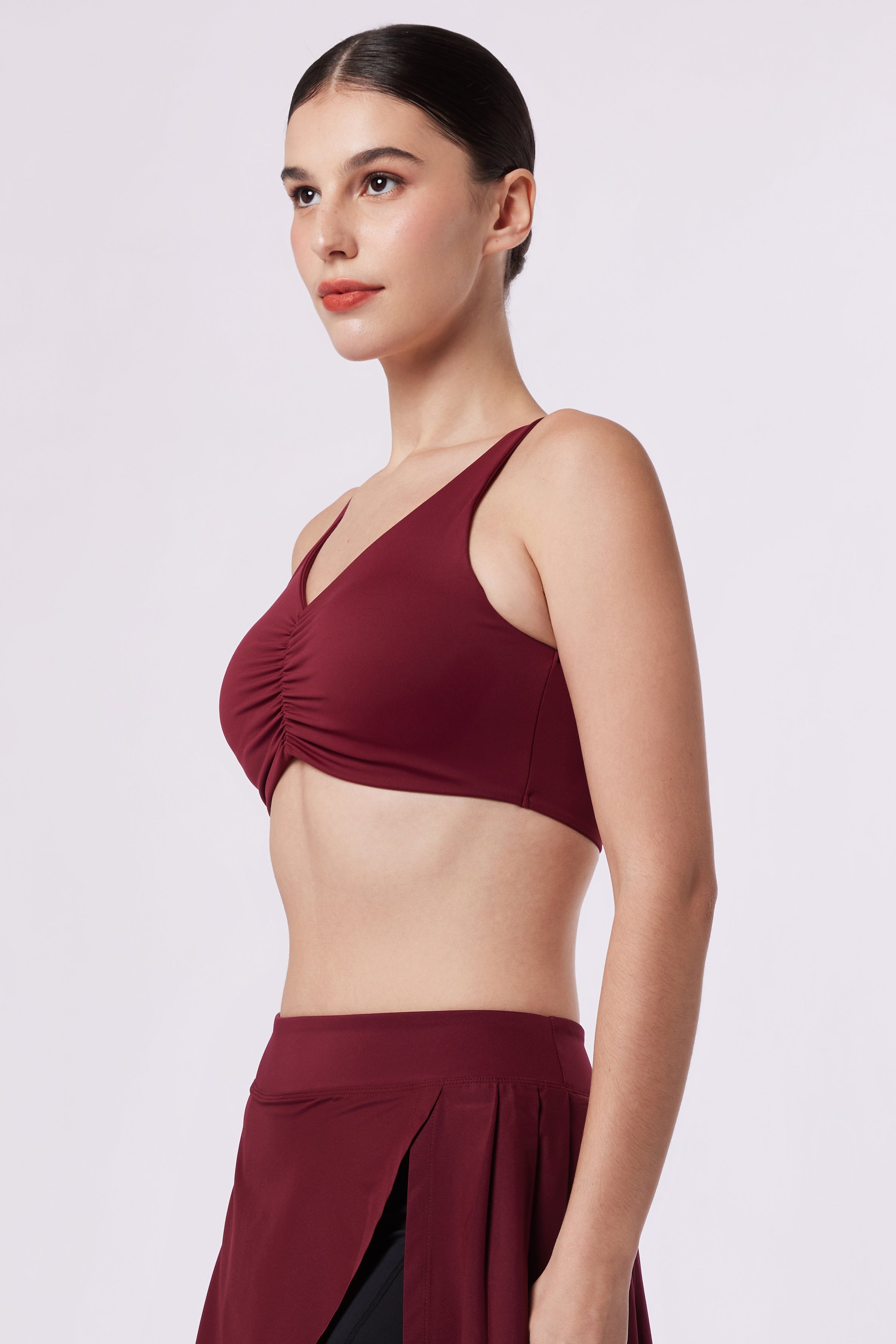 LAICA RUCHED BRA - WINE