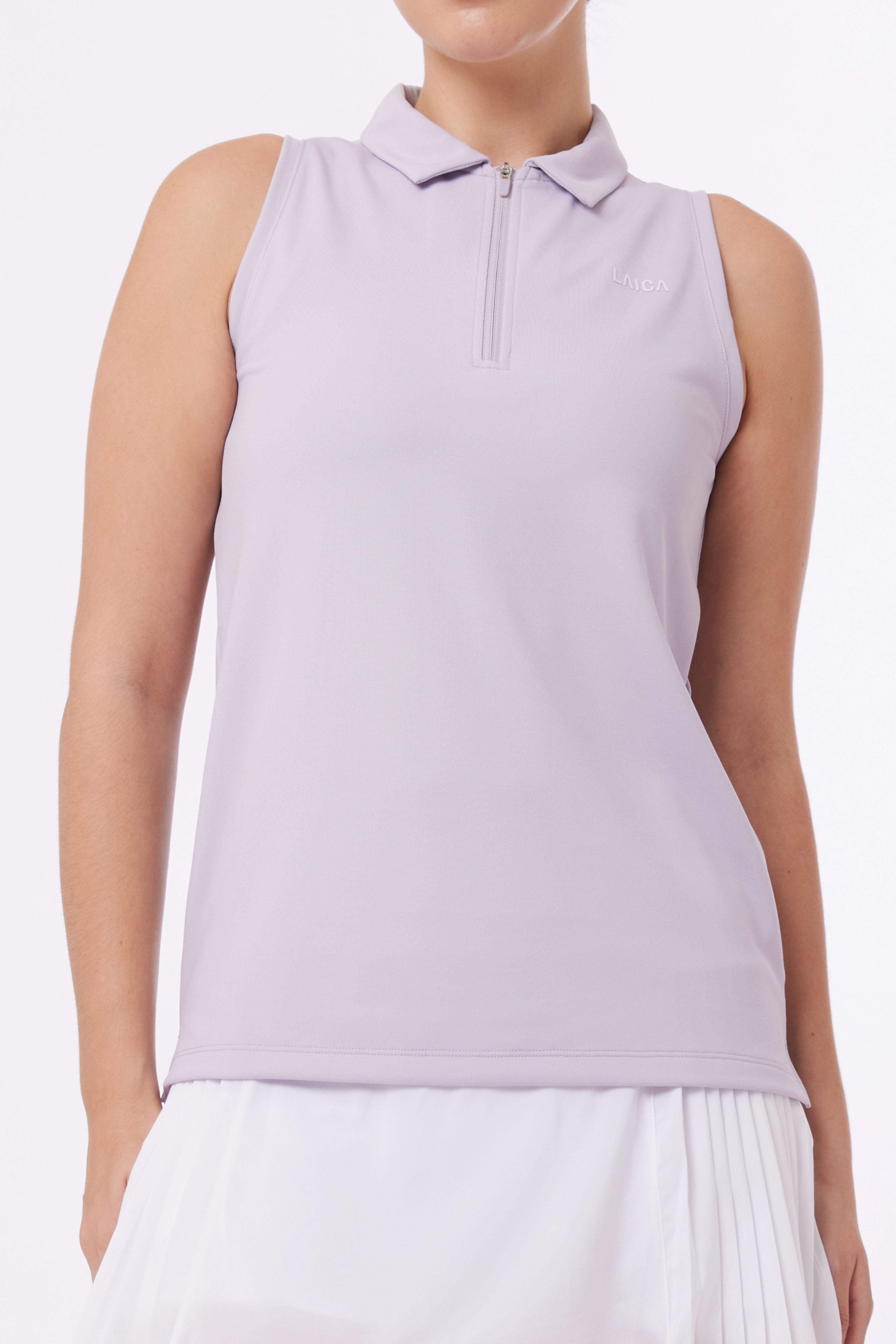 LAICA COURT TEE ZIPPER - MISTY LILAC