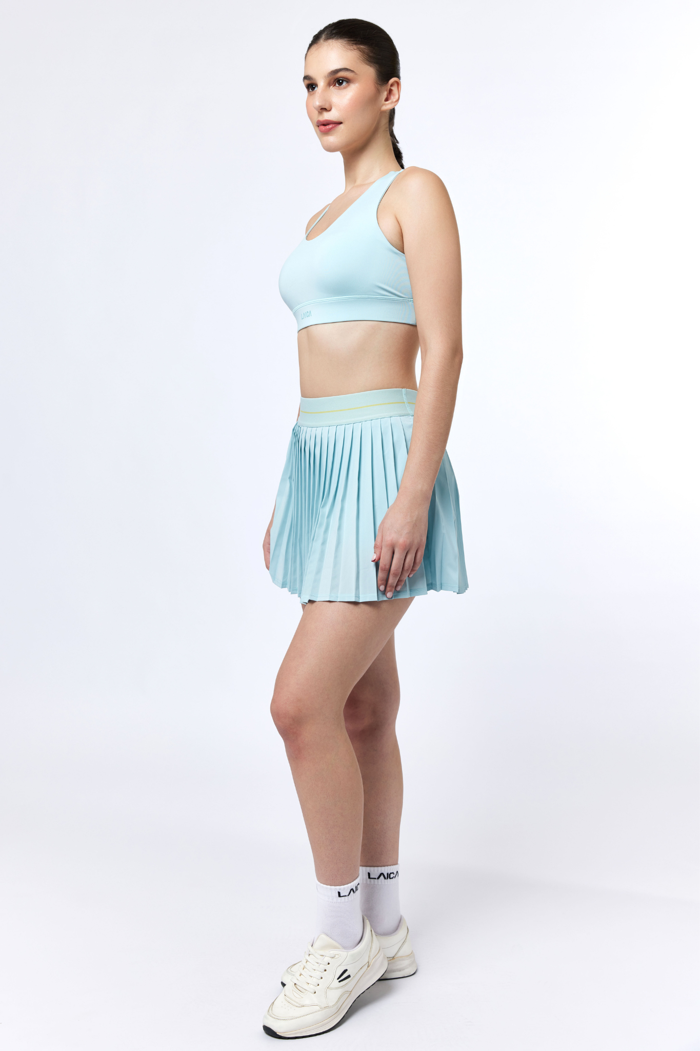 LAICA SOFT PLEATS SKIRT - MOODY BLUE