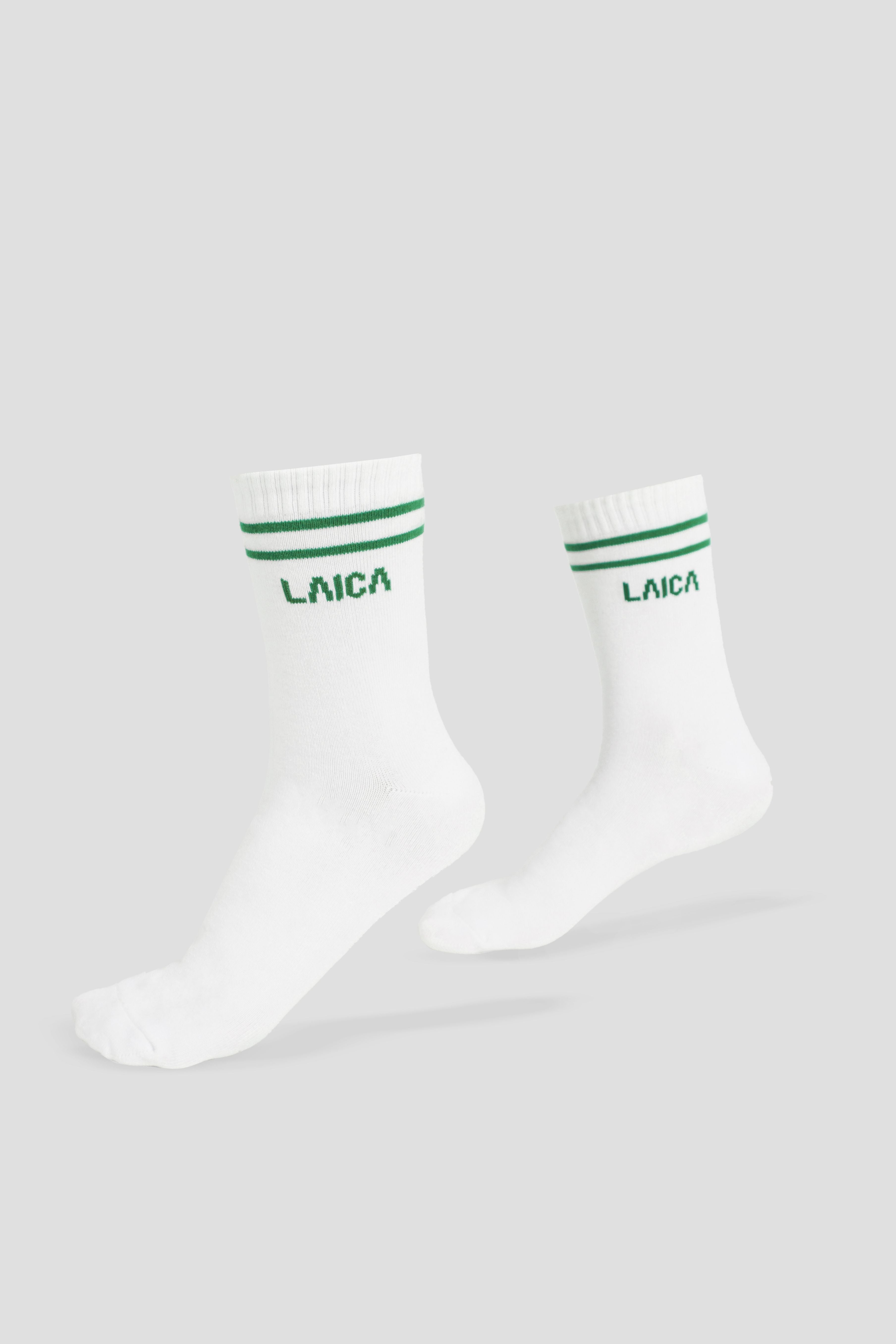 LAICA STRIPES SOCKS - GREEN