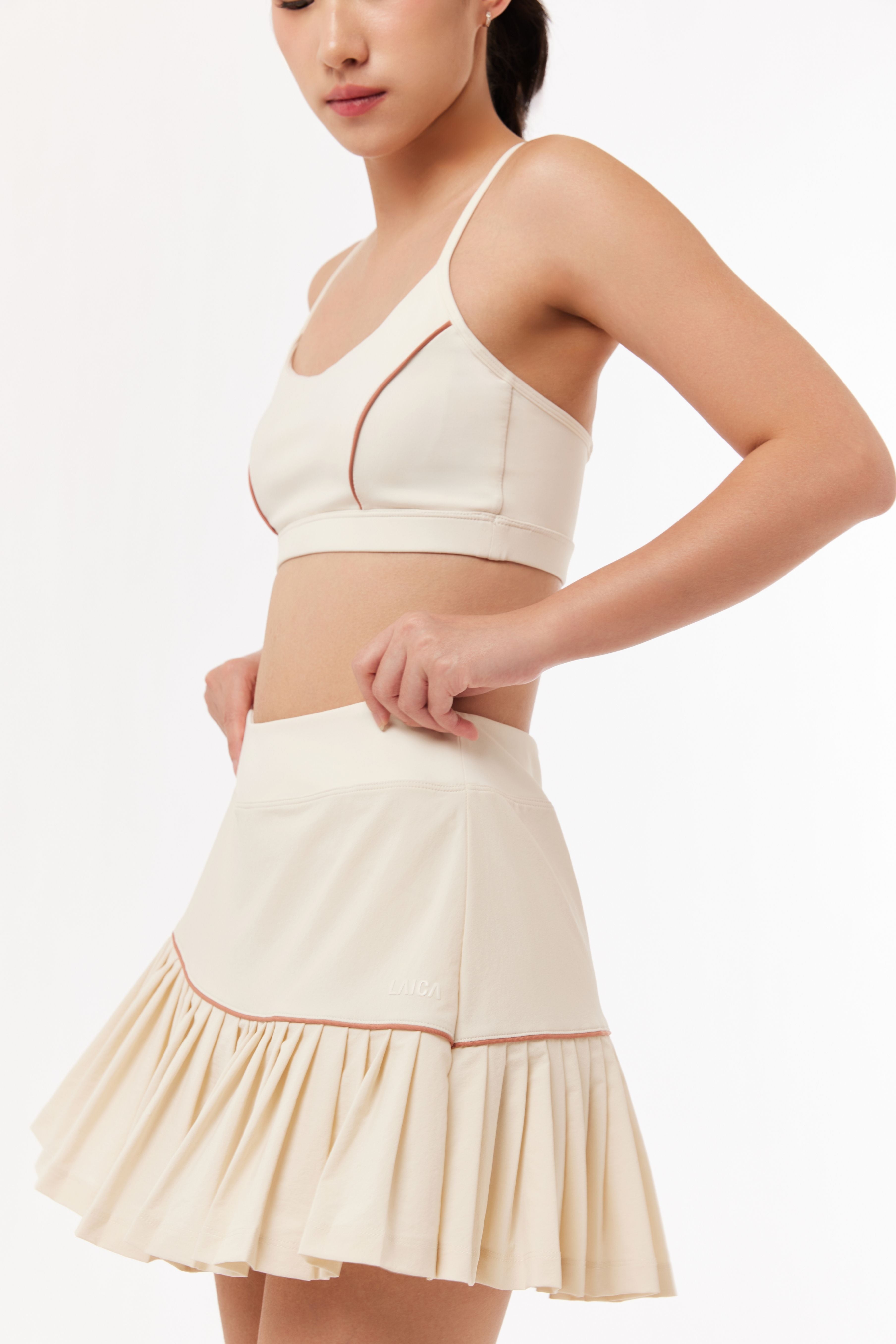 LAICA X PATRICIA PLEATED SKIRT - IVORY
