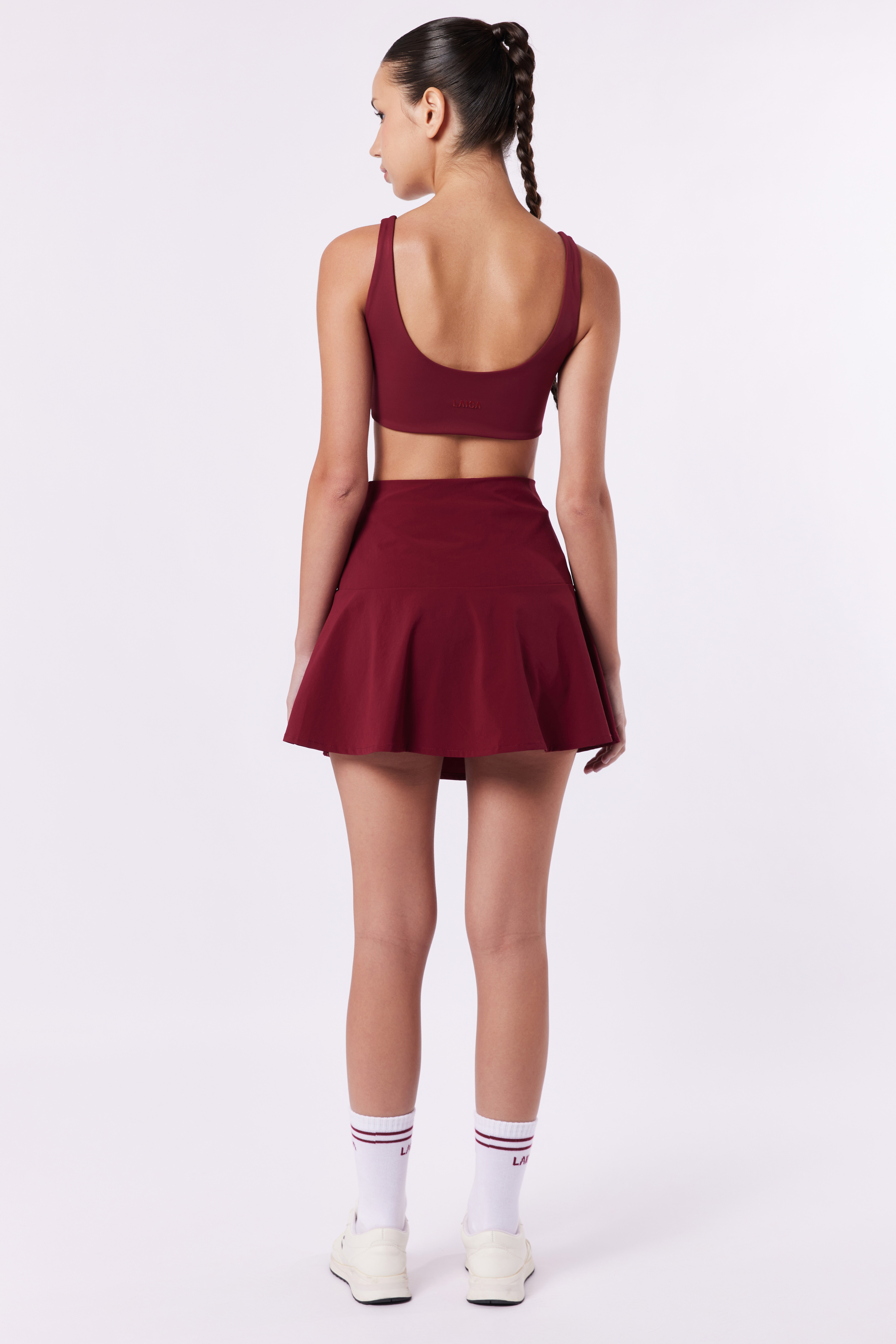 LAICA RUCHED SKIRT - WINE
