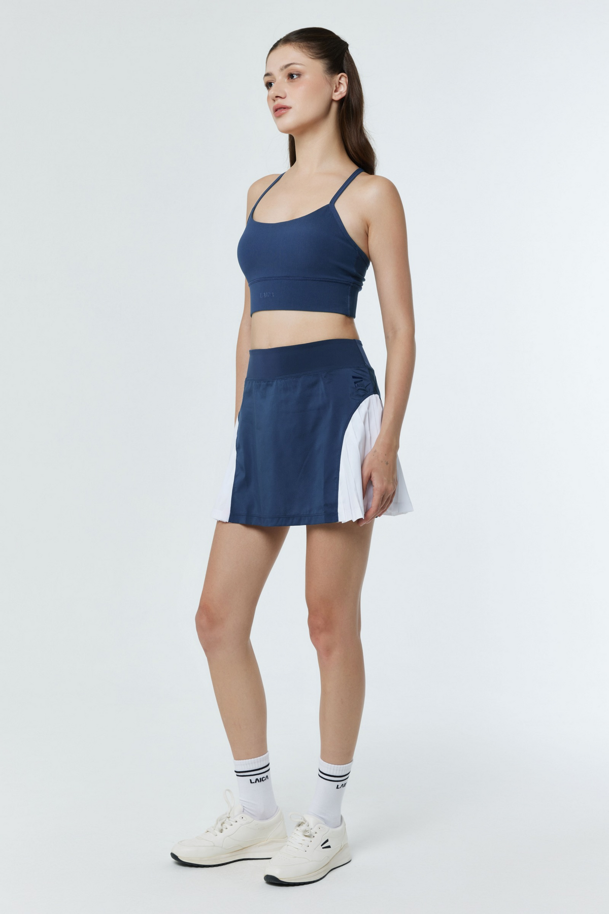 LAICA LIST SKIRT - TRUE NAVY