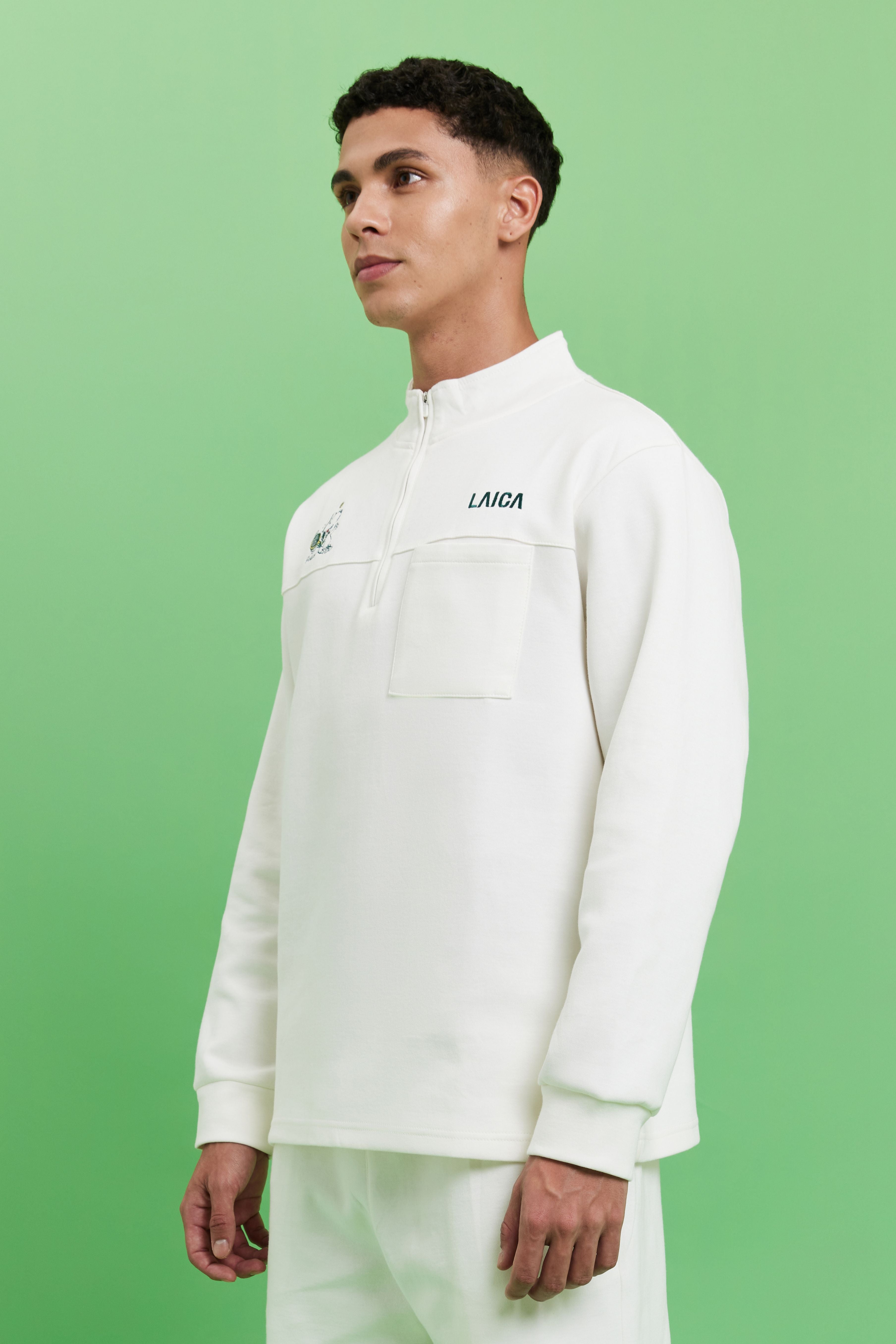 LAICA X PEANUTS MENS Half-Zip SWEATSHIRT - BETON