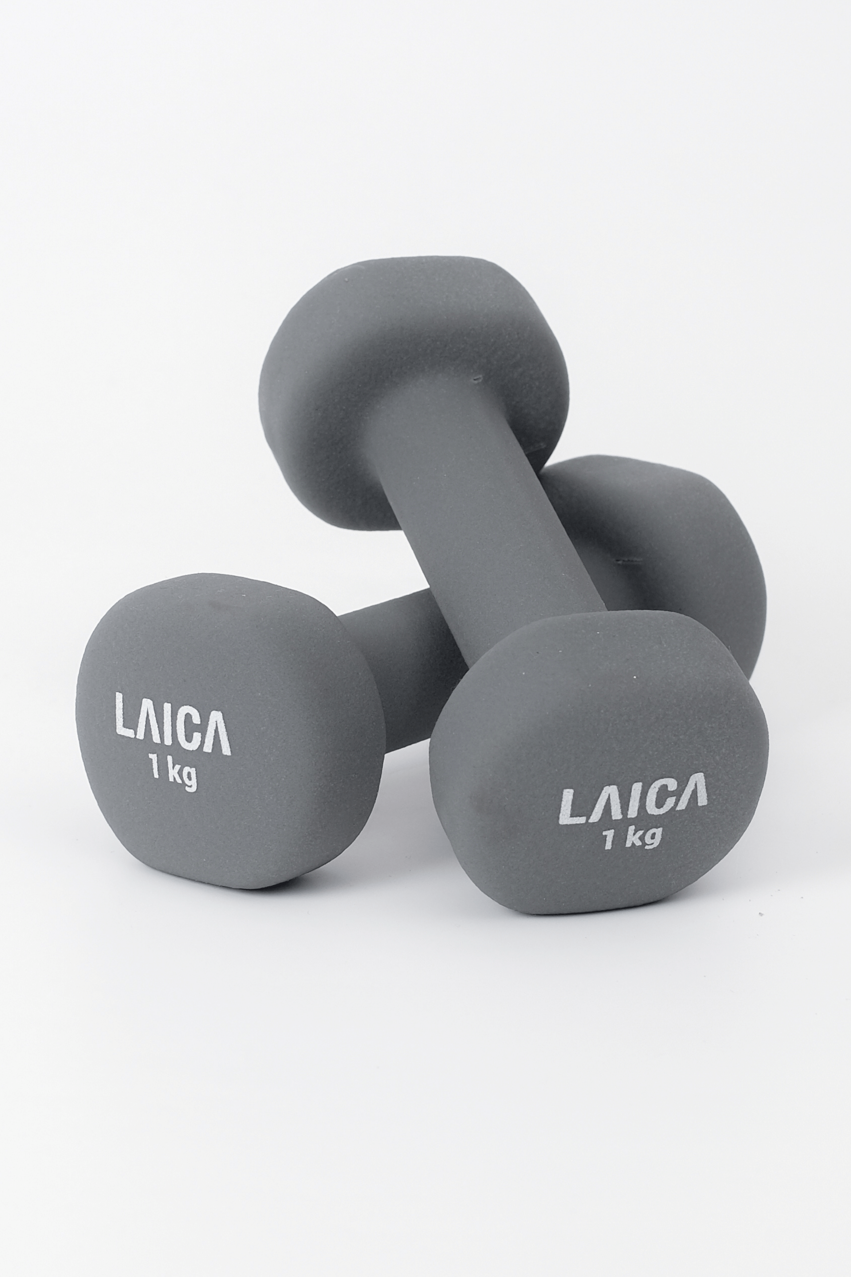 LAICA Non-Slip Dumbbell 1KG - Dark Grey