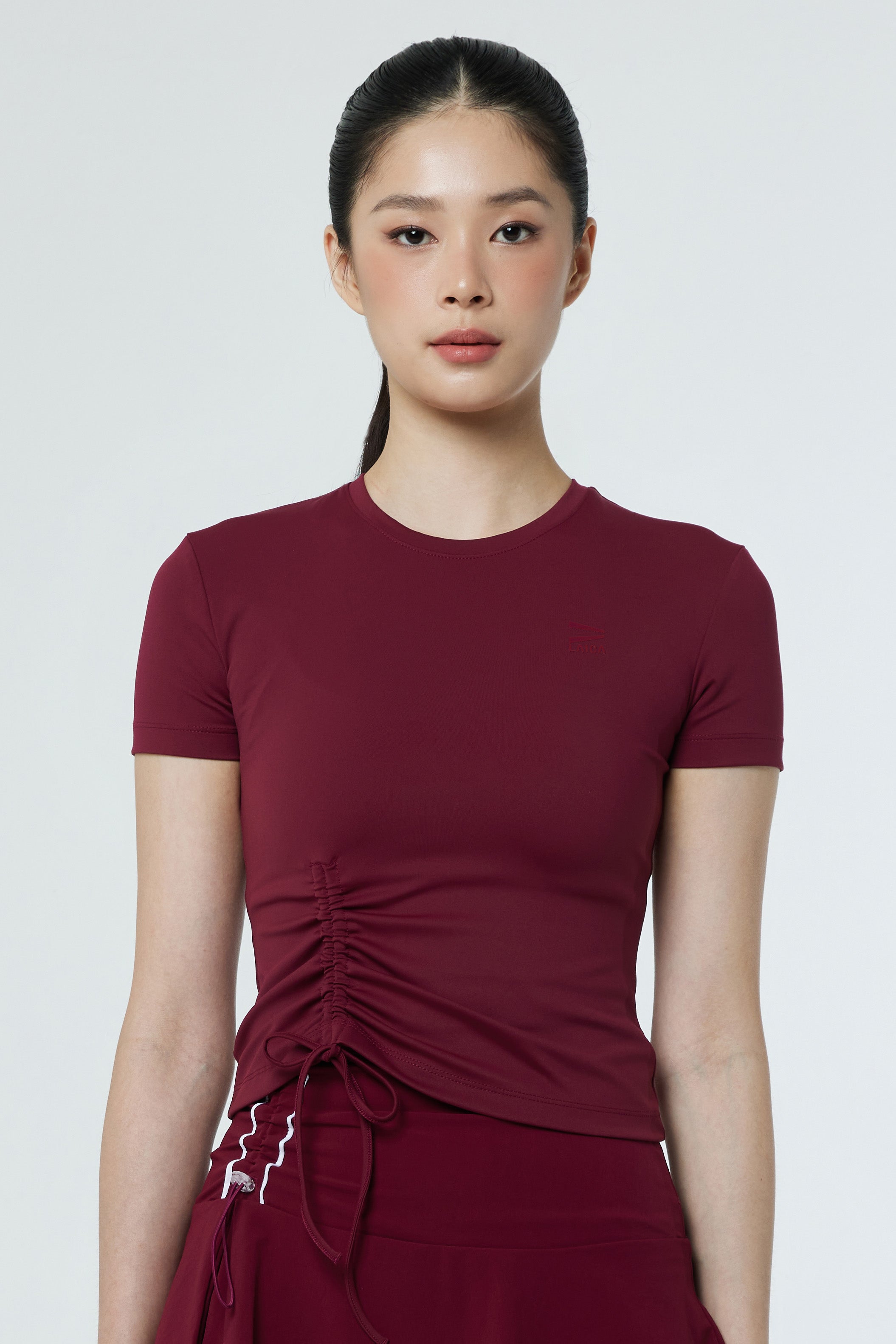LAICA RUCHED TEE - WINE