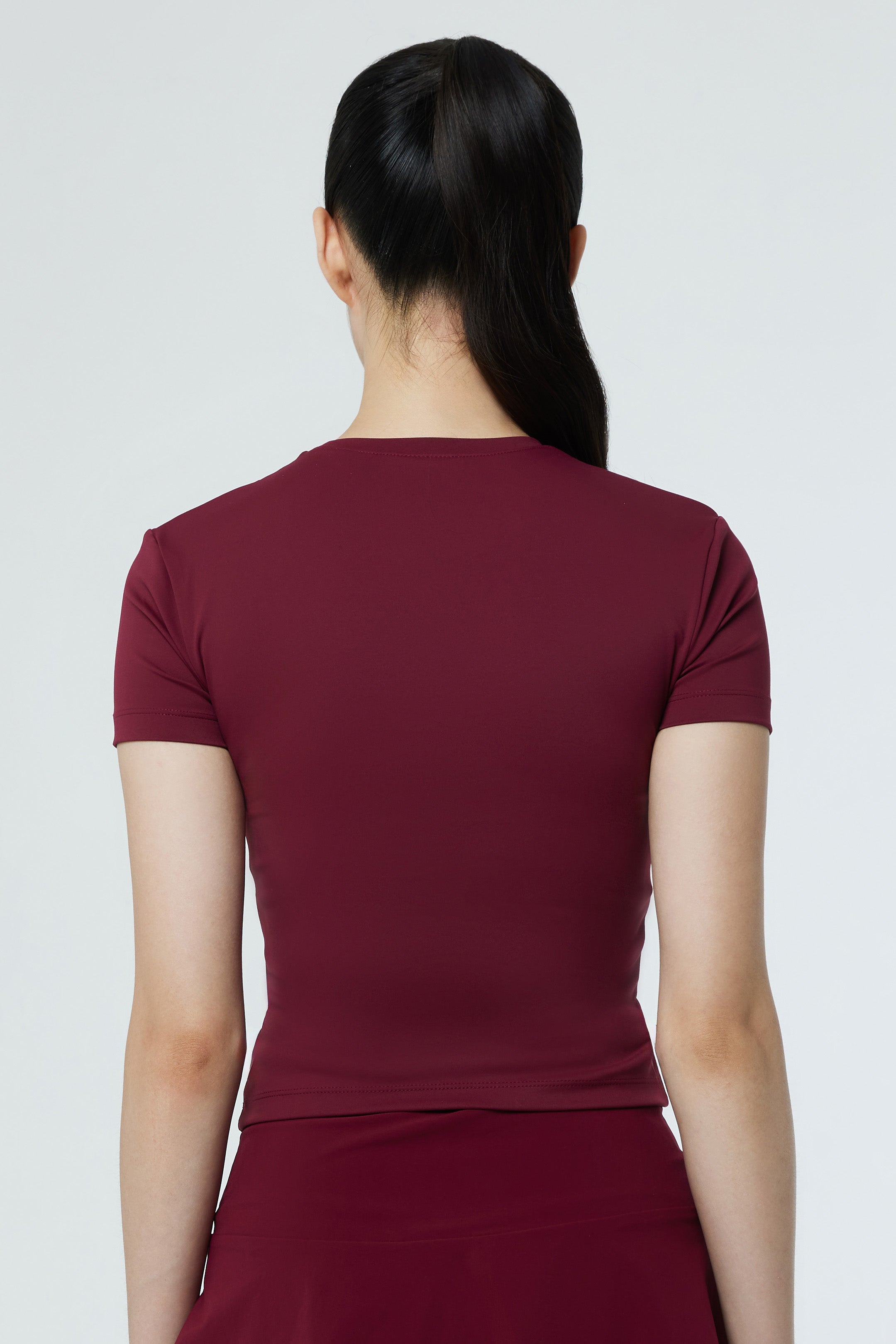 LAICA RUCHED TEE - WINE