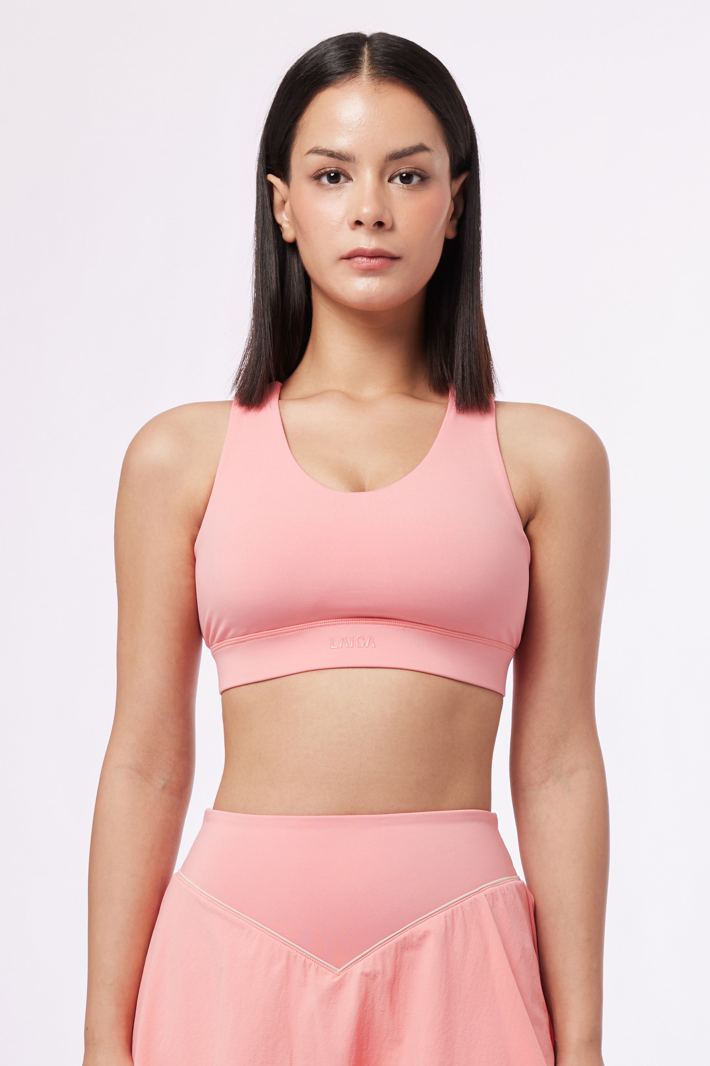 LAICA CROSS BACK BRA - PRICKLY PINK