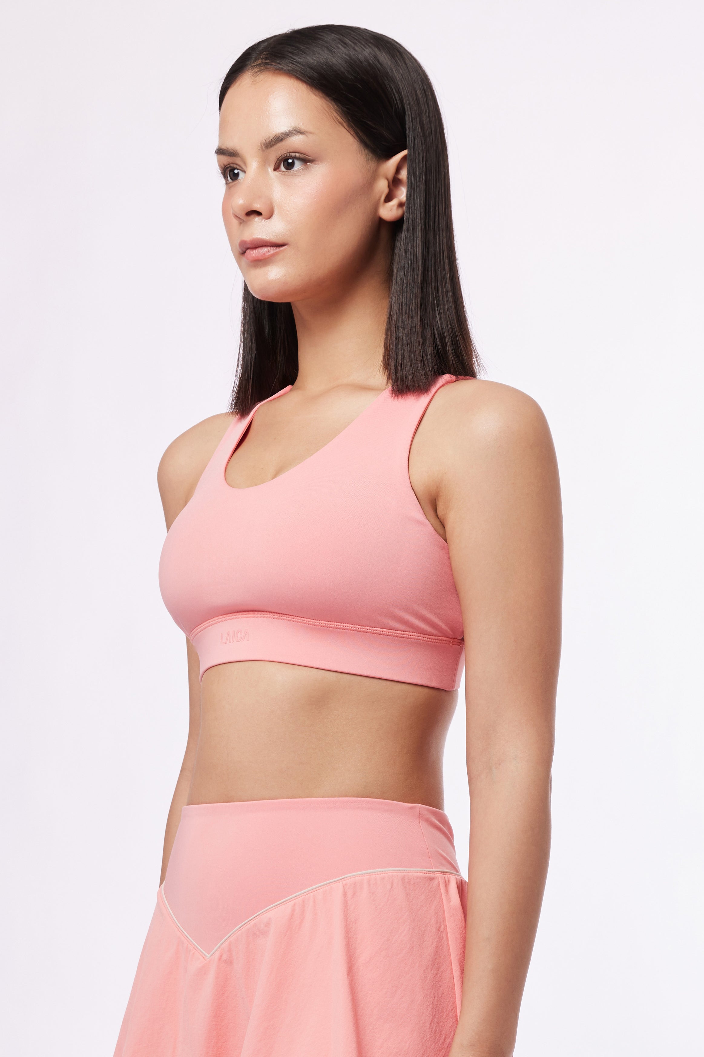 LAICA CROSS BACK BRA - PRICKLY PINK