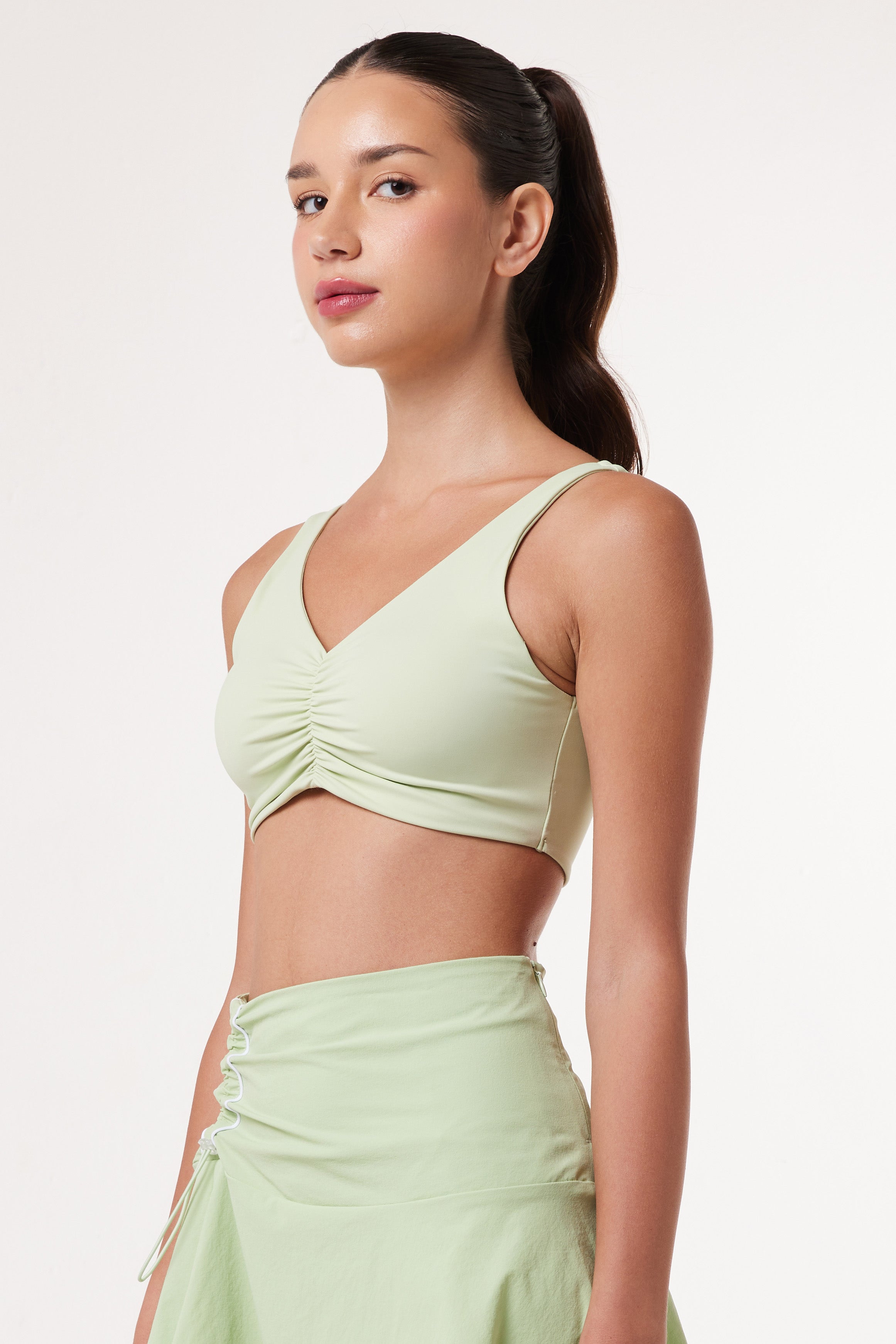LAICA RUCHED BRA - LIME