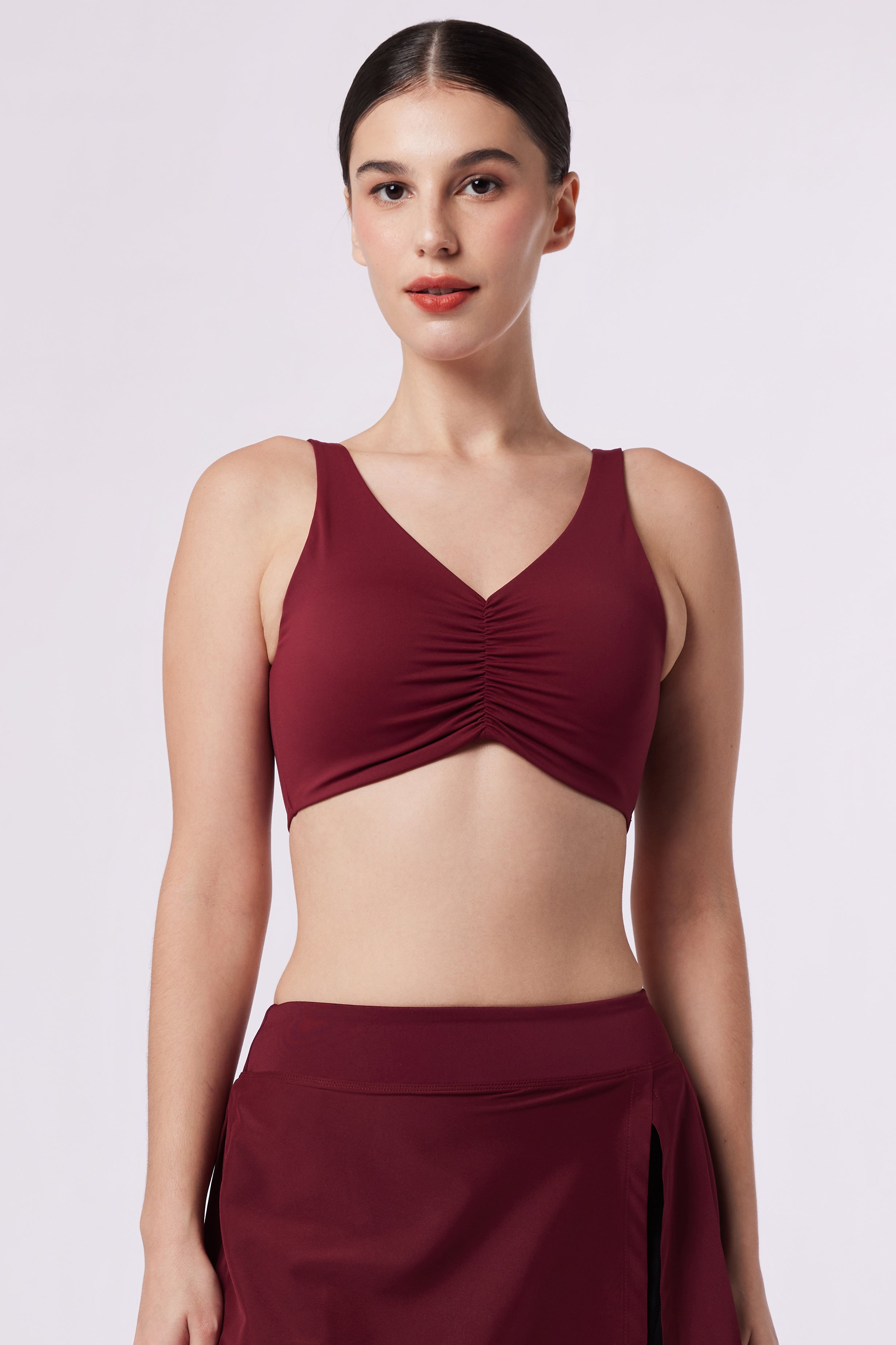 LAICA RUCHED BRA - WINE