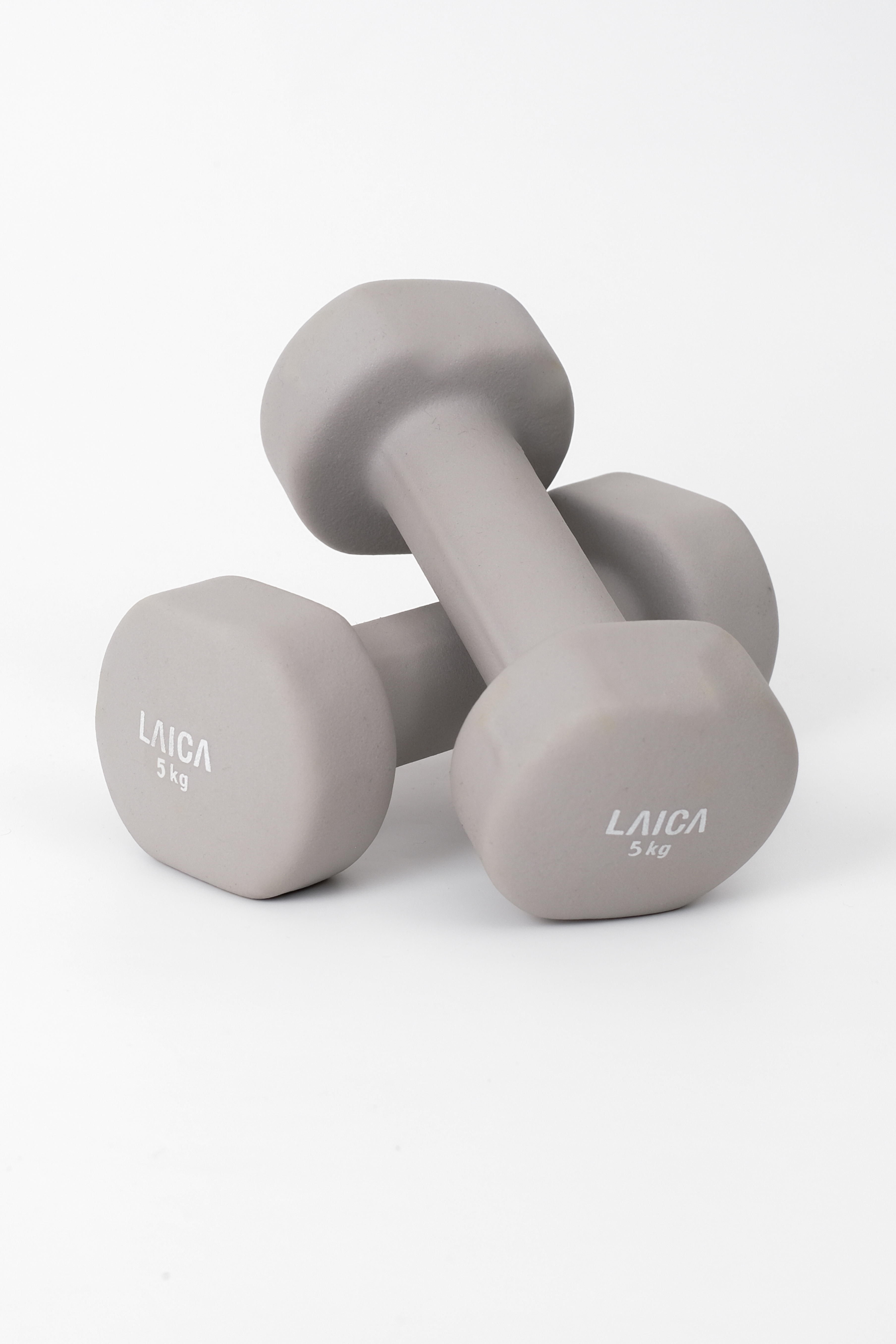 LAICA Non-Slip Dumbbell 1KG - Light Grey