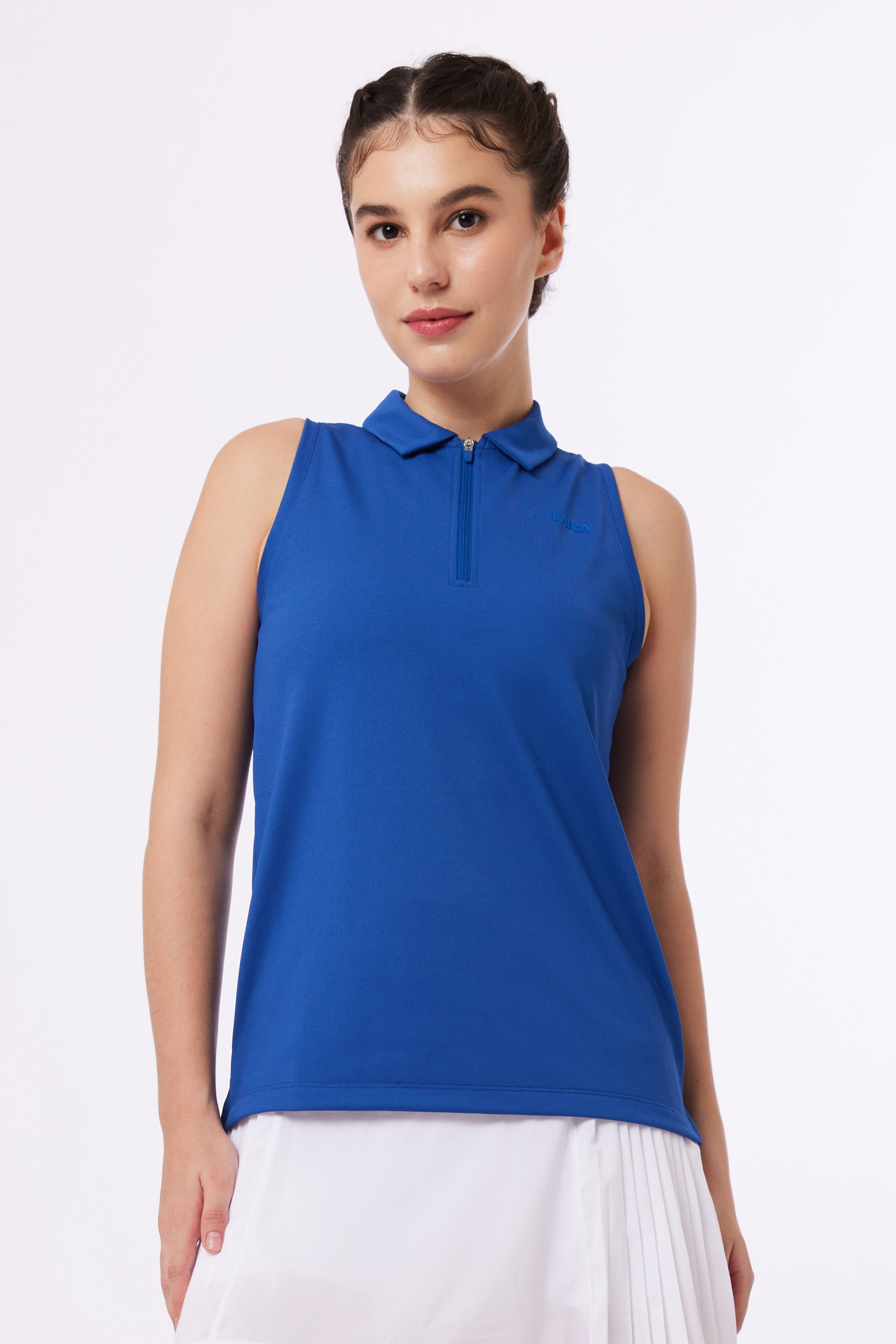 LAICA COURT TEE ZIPPER - AZURE
