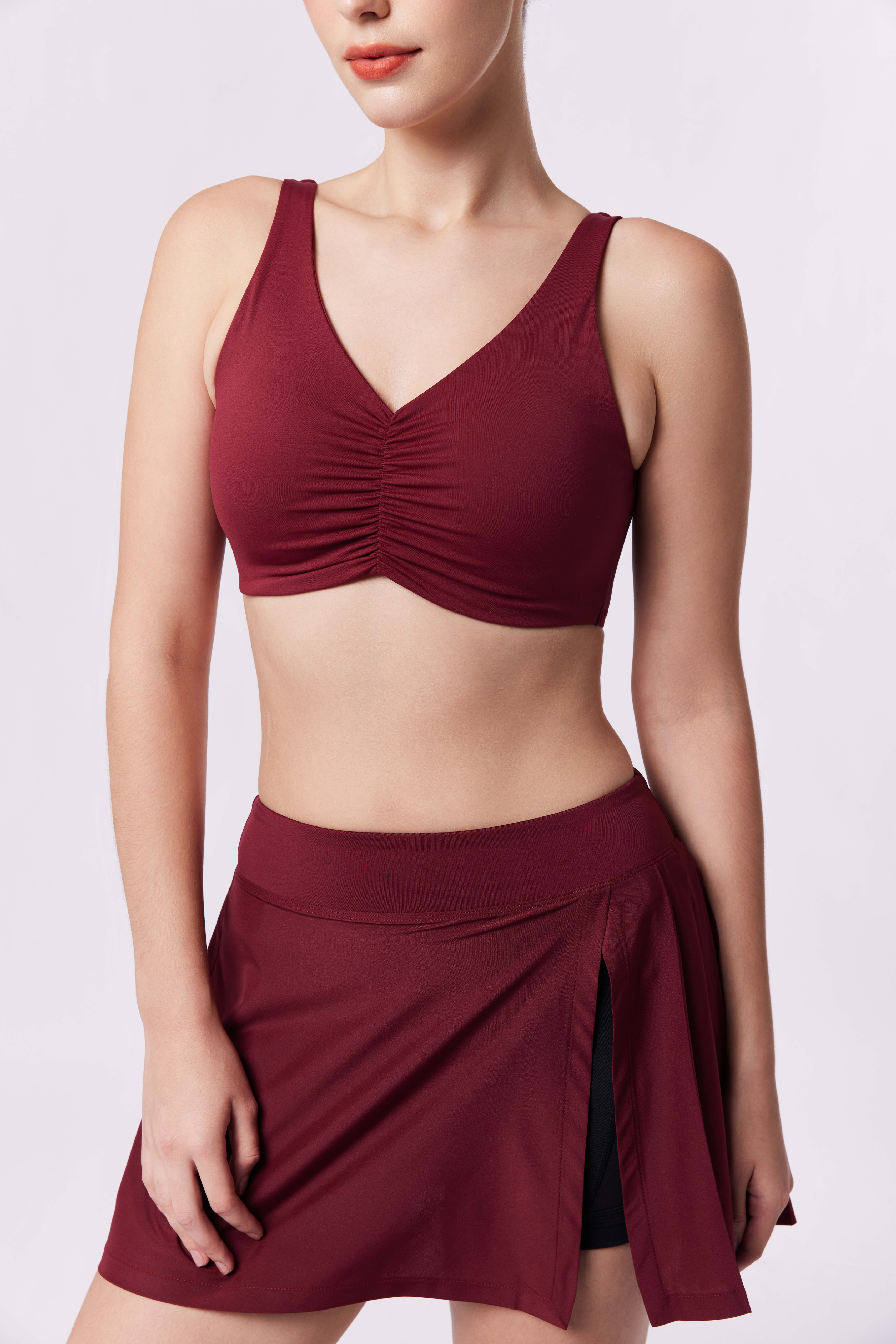 LAICA RUCHED BRA - WINE