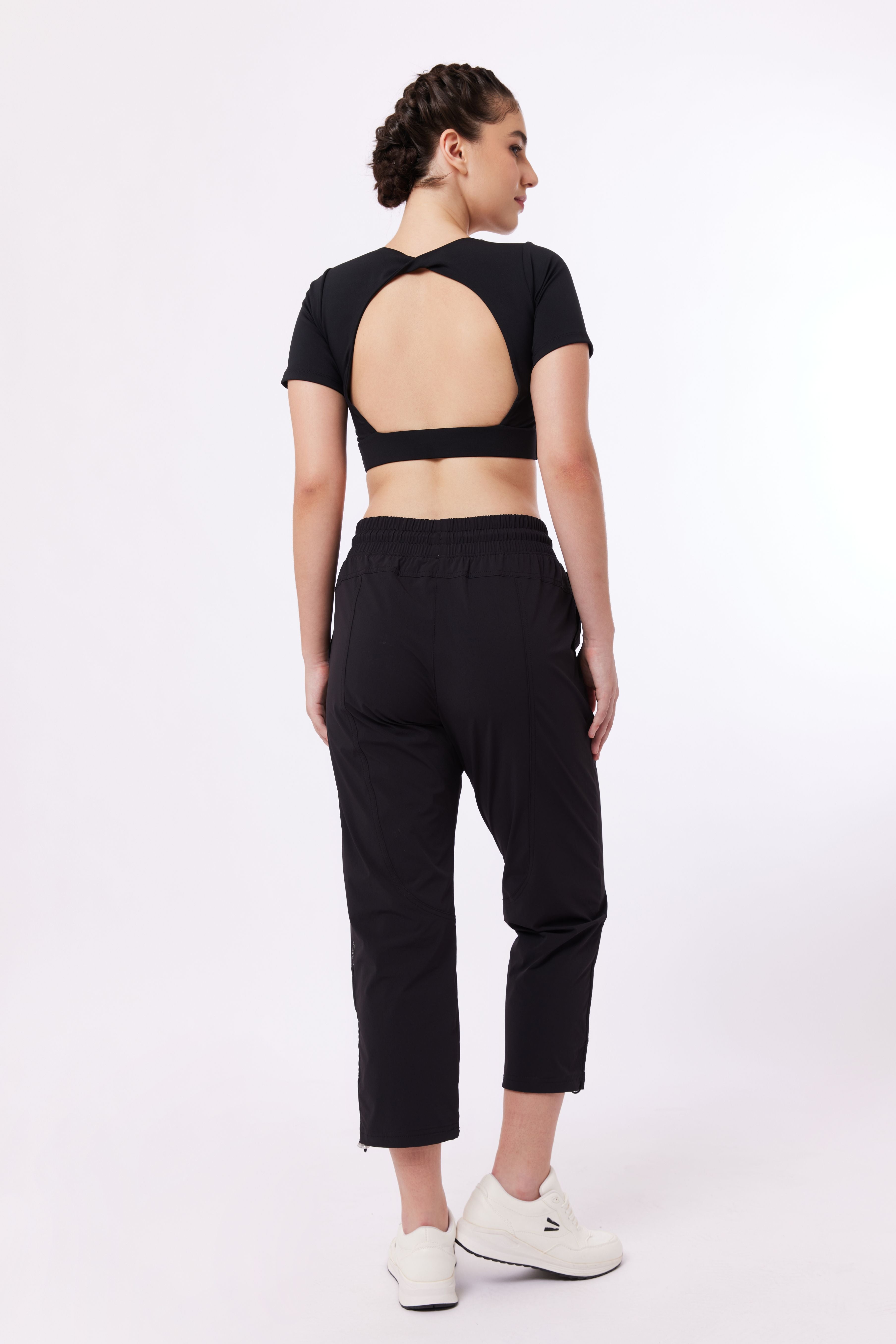LAICA OPEN BACK SHORT SLEEVE - ONYX