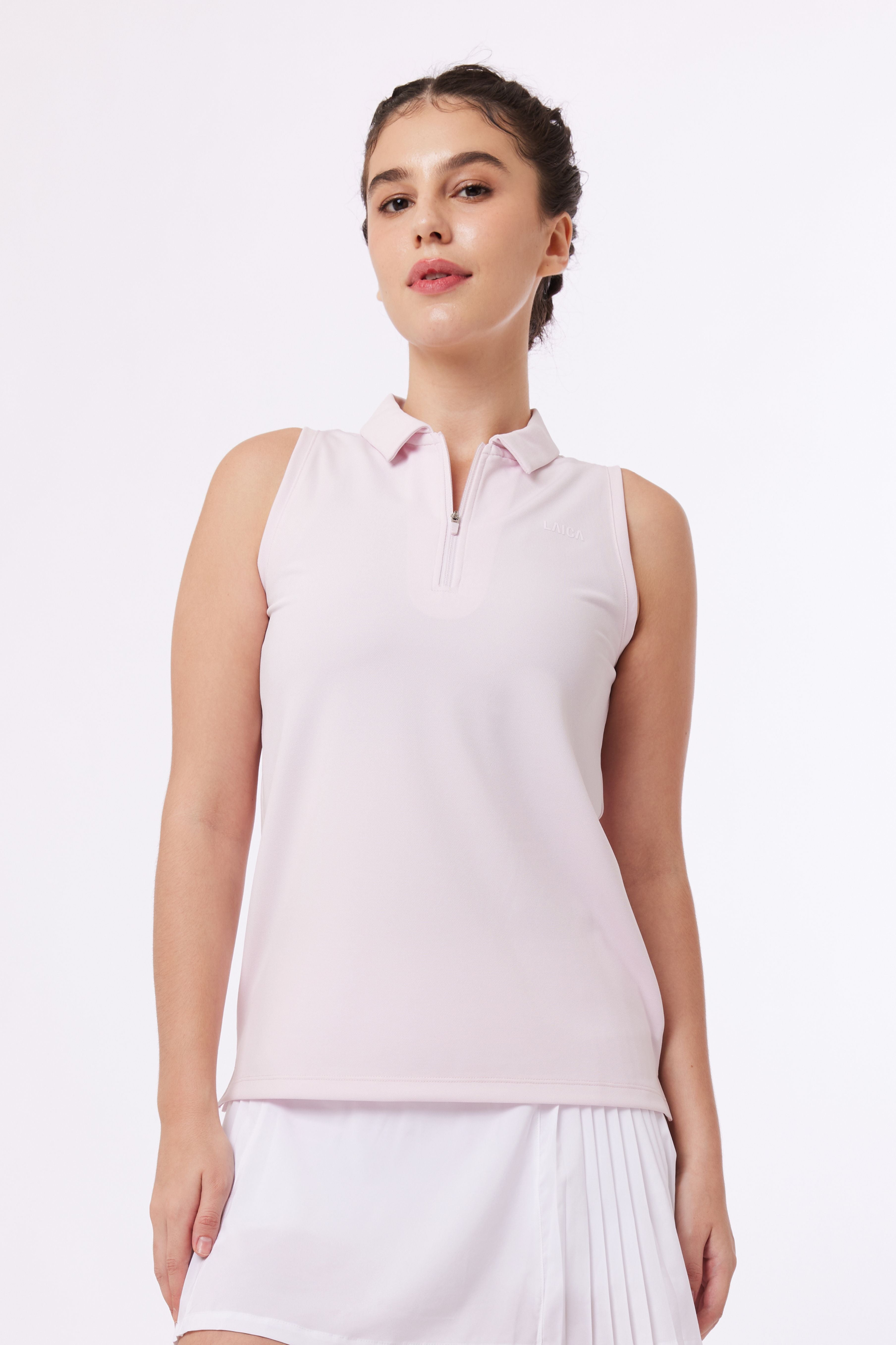 LAICA COURT TEE ZIPPER - OYSTER PINK