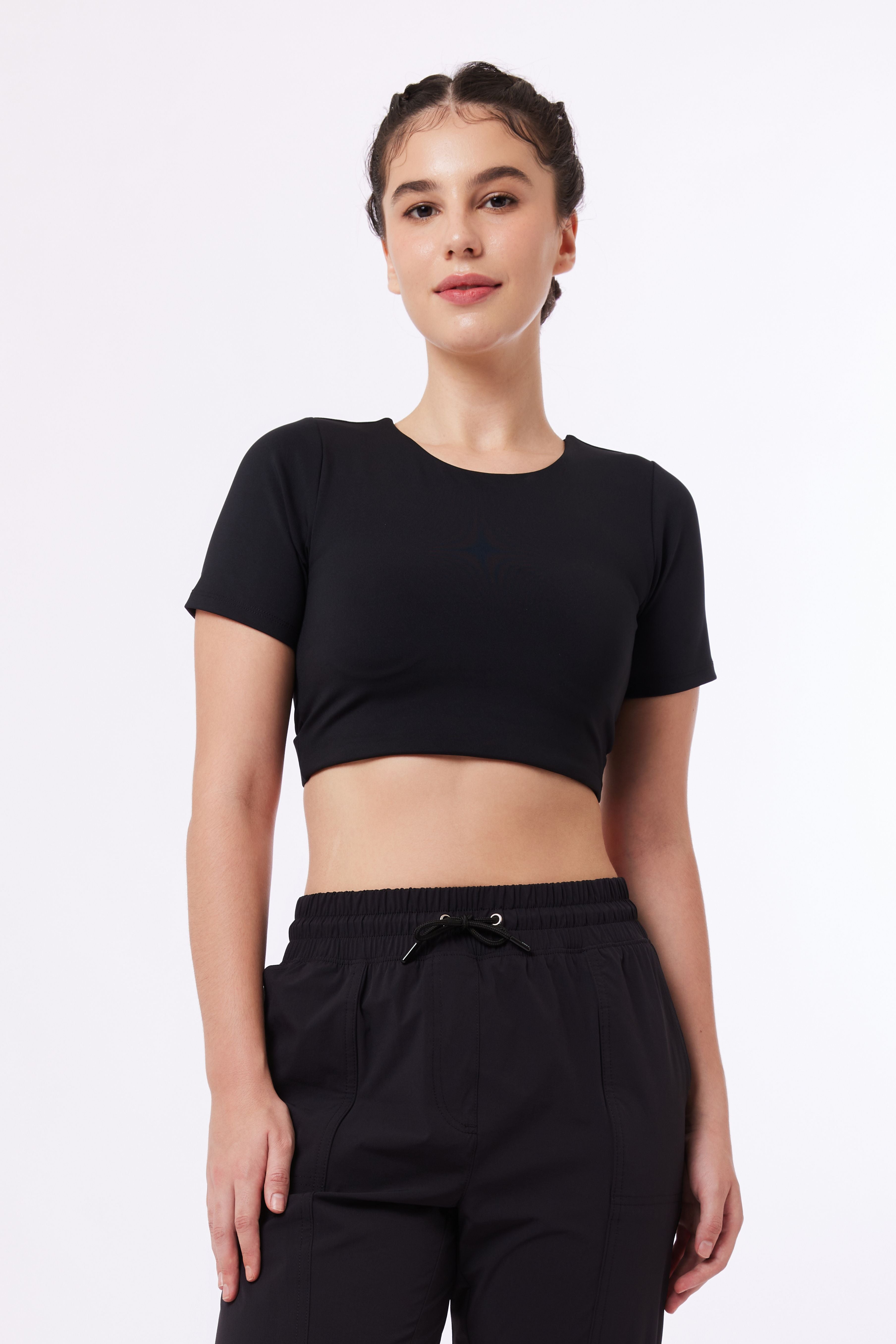 LAICA OPEN BACK SHORT SLEEVE - ONYX