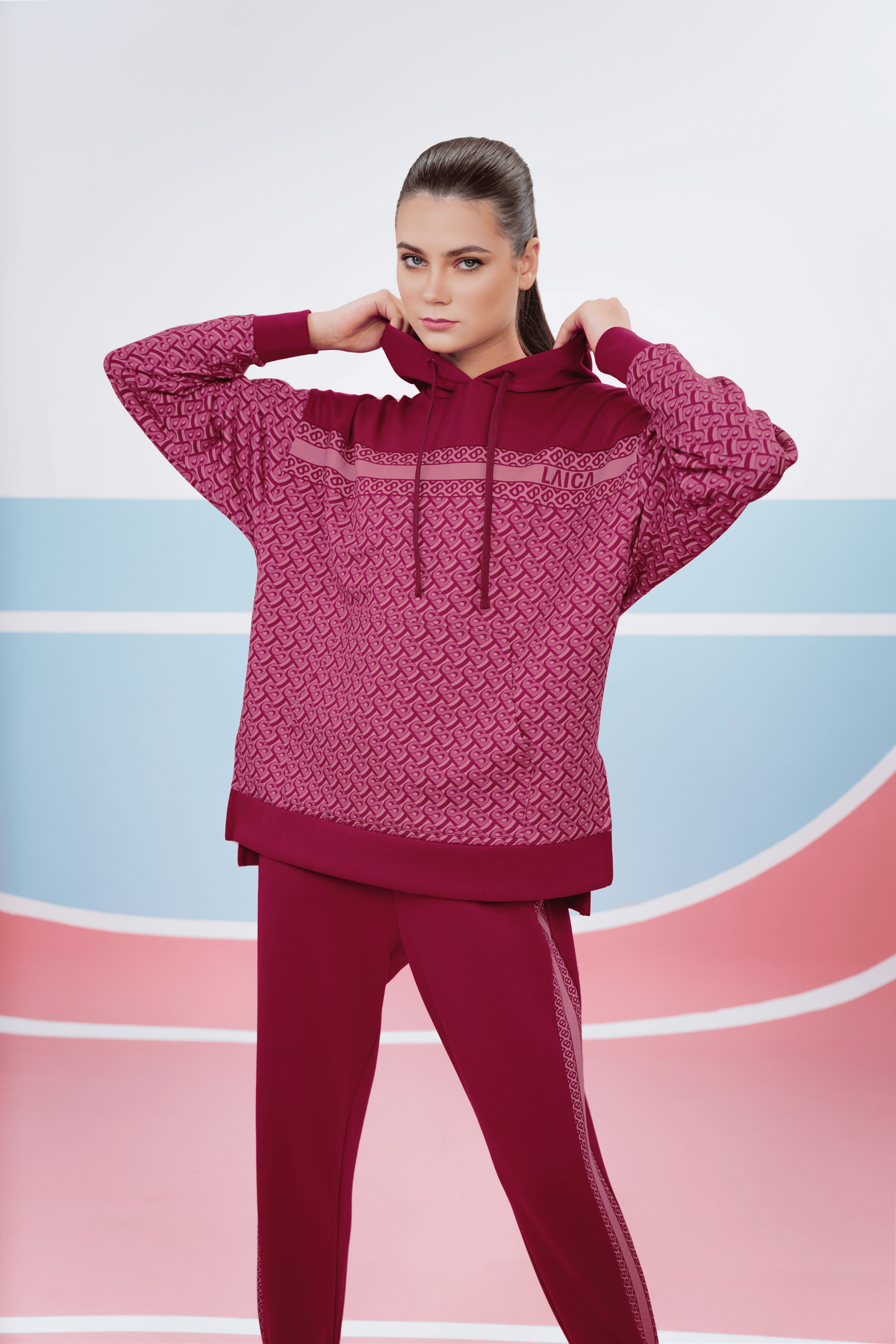 LAICA x Buttonscarves Athleisure Hoodie - Magenta