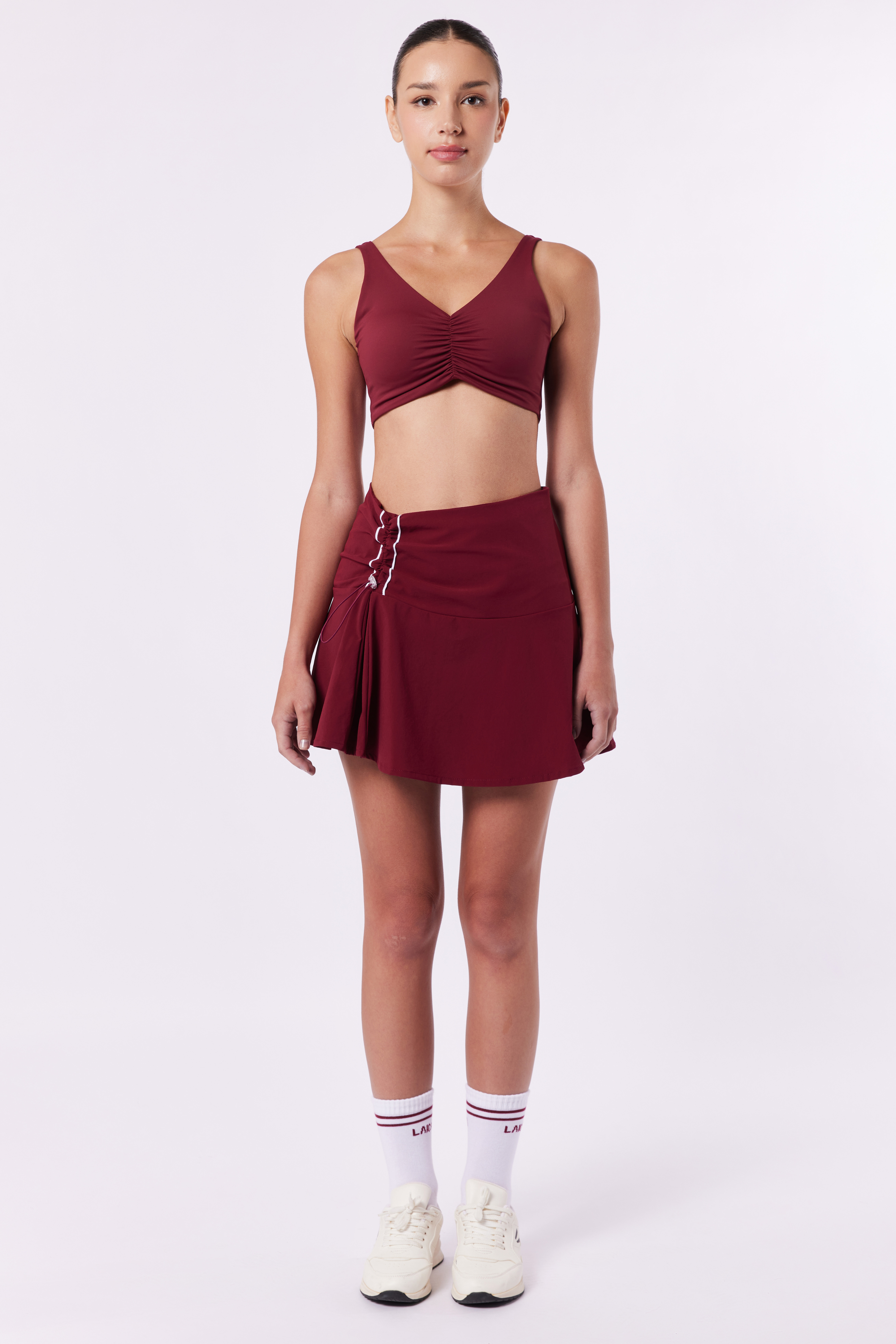 LAICA RUCHED SKIRT - WINE