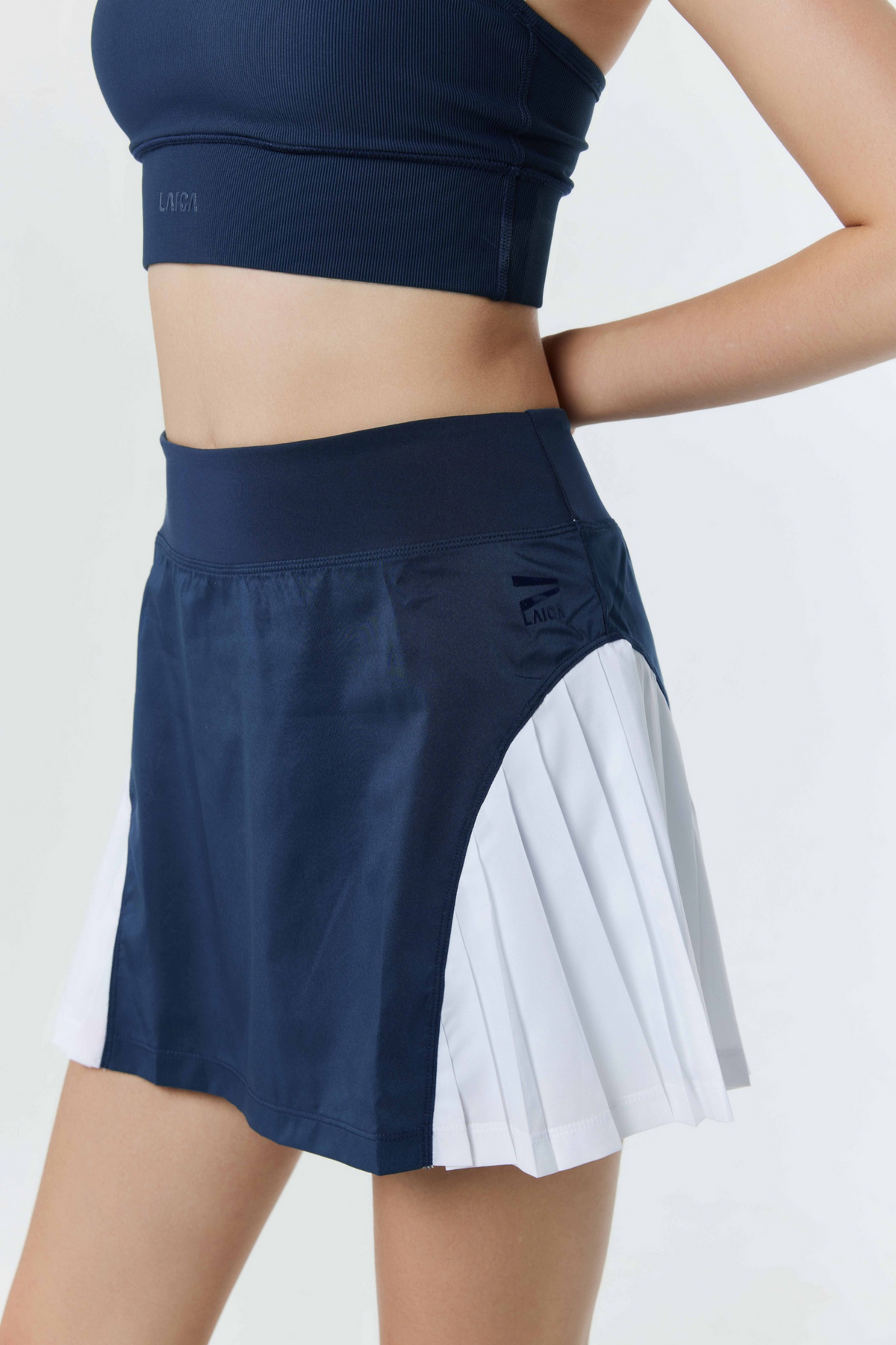 LAICA LIST SKIRT - TRUE NAVY
