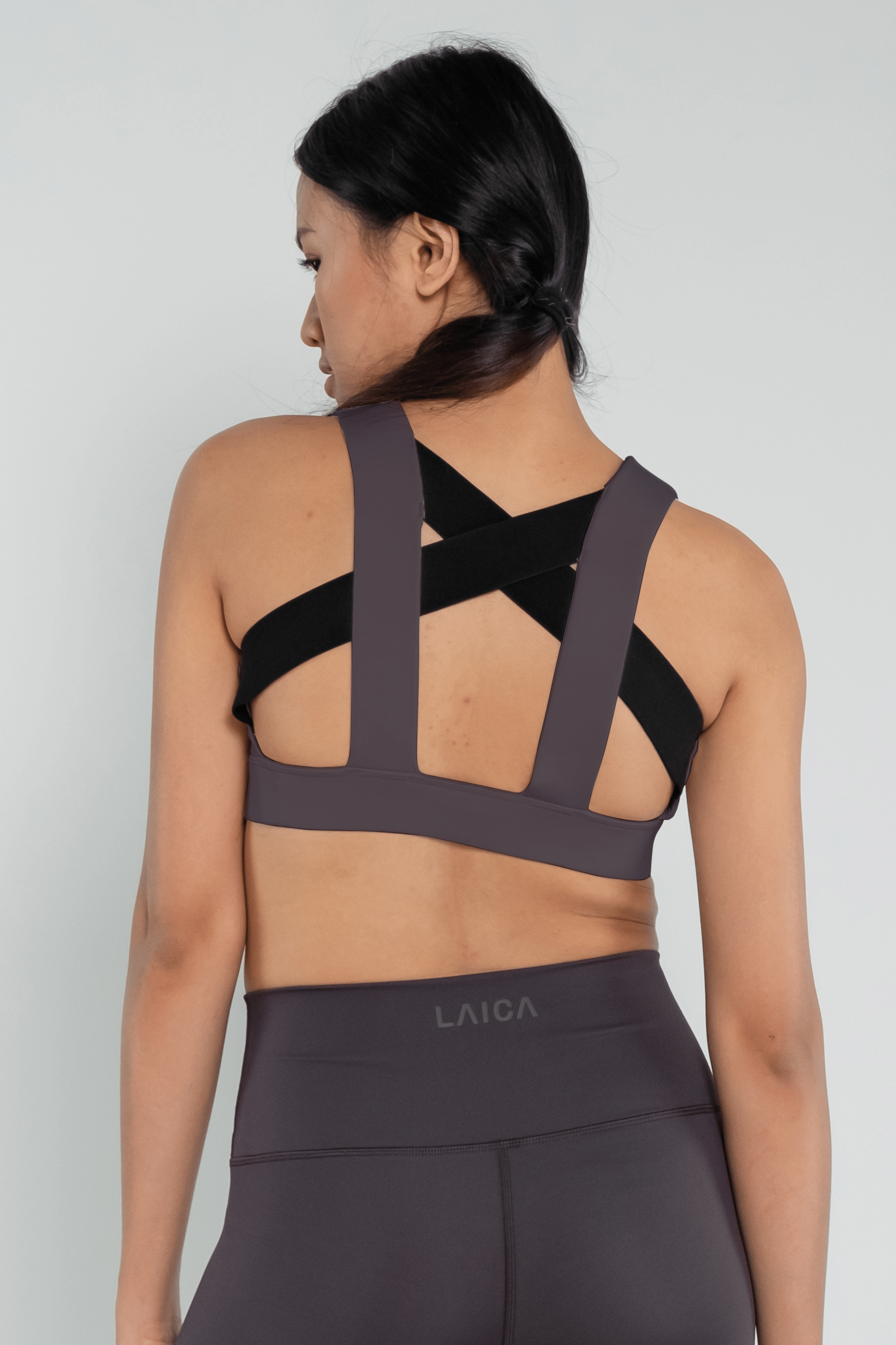 LAICA Cross Back Bra - Anthracite