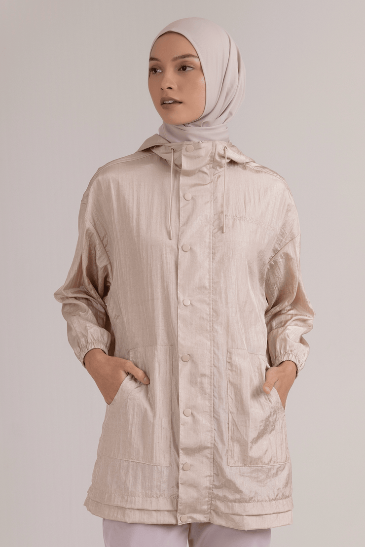 LAICA x RiaMiranda Oversized Parka Jacket Silver Cloud