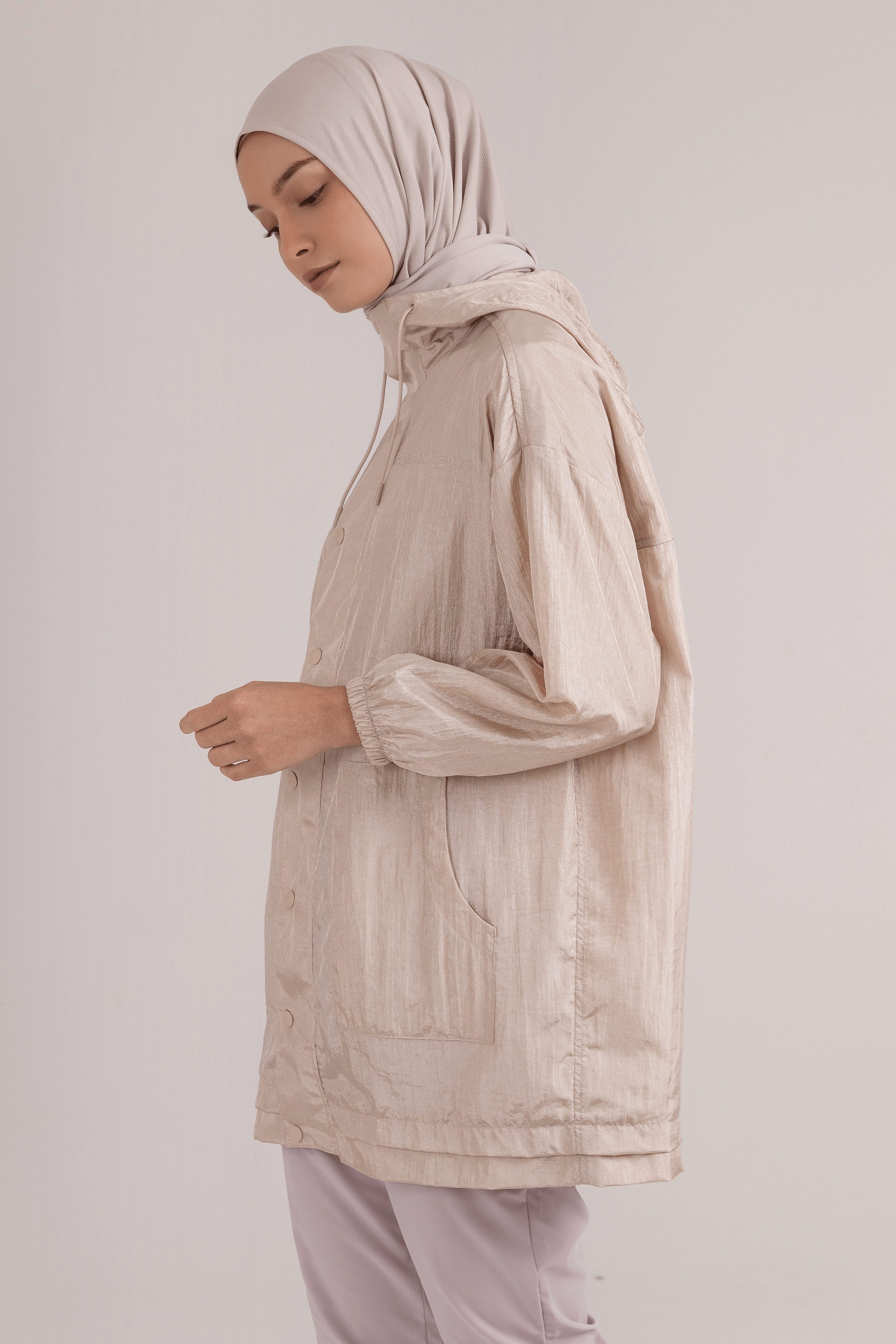 LAICA x RiaMiranda Oversized Parka Jacket - Silver Cloud