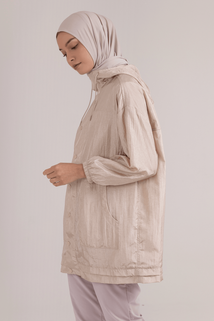 LAICA x RiaMiranda Oversized Parka Jacket Silver Cloud